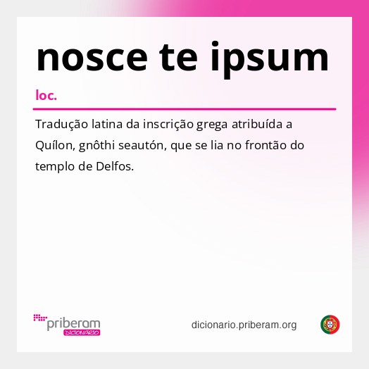 Significado de nosce te ipsum
